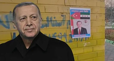 İran'da Erdoğan ve Aliyev Posterleri Dikkat Çekti